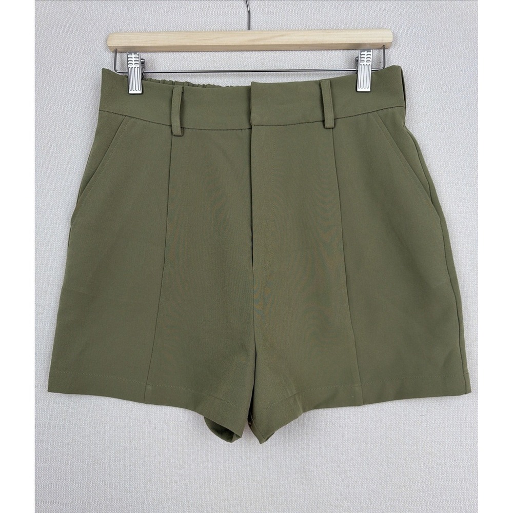 Walter Baker Women's Savannah Short Army L Pleated Preppy Elastic Waist in Back - Picture 12 of 12